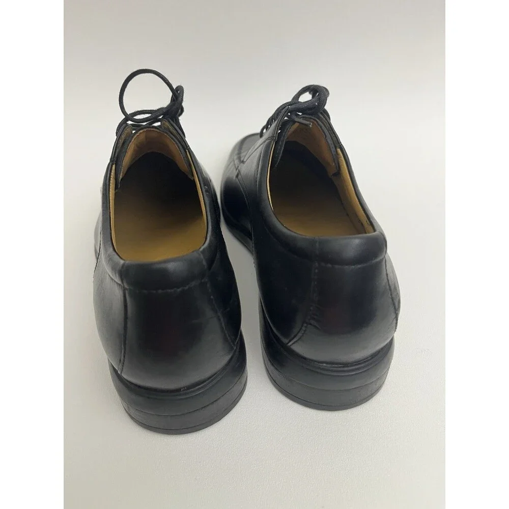 Cole Haan Men's C09283 Black Leather Apron Toe Derby Shoes Size 11 M